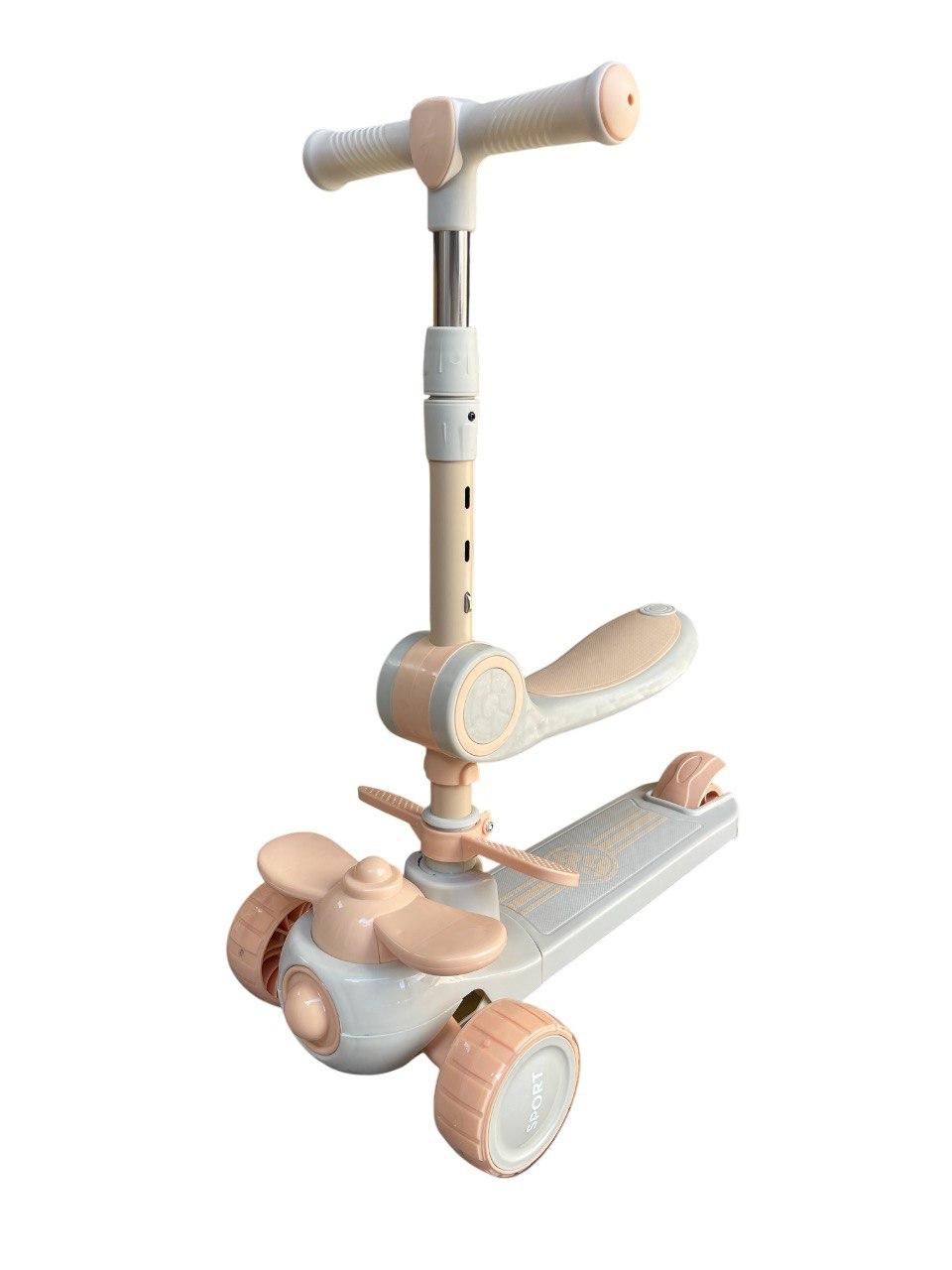 Самокат 818 Вертоліт 2в1 grey, фото 1