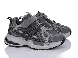 Стильні демісезонні кросівки на хлопчика в сірому кольорі