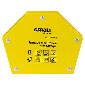 Магніт для зварювання трапеція 34 кг 105×65×65×45 мм (30,45,60,75,90,135°) SIGMA (4270361)