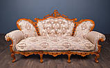Диван класичний в стилі Бароко Белла (преміум клас) натуральне дерево, фото 4