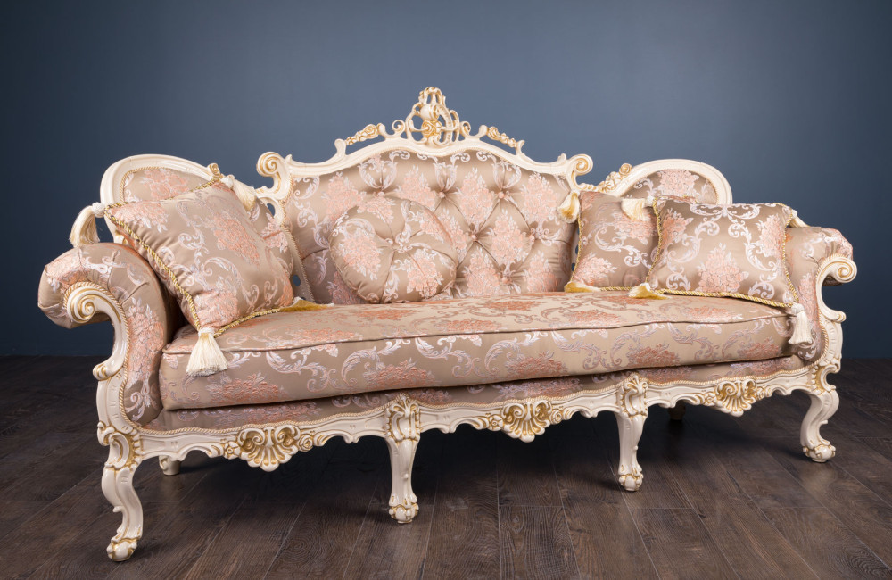 Диван класичний в стилі Бароко Белла (преміум клас) натуральне дерево, фото 1