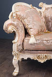 Диван класичний в стилі Бароко Белла (преміум клас) натуральне дерево, фото 3
