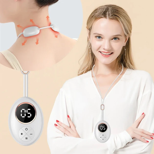 ❤️Універсальний розумний масажер Neck Massager DZ-02 Електромасажер для шиї з 5 режимами роботи, фото 1