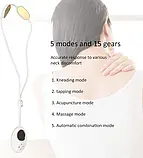 ❤️Універсальний розумний масажер Neck Massager DZ-02 Електромасажер для шиї з 5 режимами роботи, фото 4