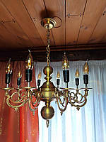 Антикварна Латунна люстра на 8 ріжків з новими лампочками