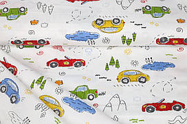 Сатин-твіл Автівки різнокольорові