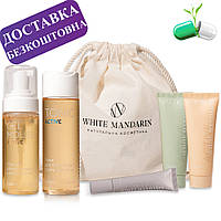 Набір косметики для догляду за проблемною шкірою ACTIVE SET засоби від прищів White Mandarin набір з 5 засобів для лікування акне