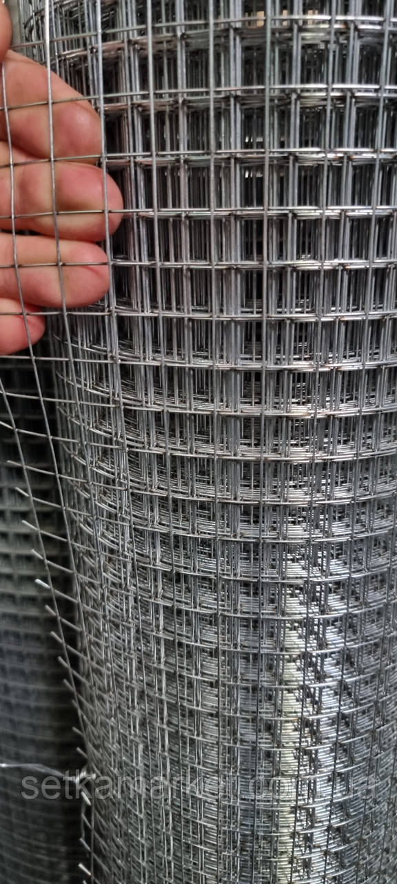 Сітка зварна оцинкована, 12х12 мм. Діаметр 0,8 мм