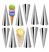 Металеві форми для випікання трубочок КОНУС ВЕЛИКІ (10 шт) 11*3,7 см