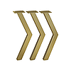 Комплект ніжок для журнального столу з металу 450 мм 3 шт Scandi Золото, фото 5