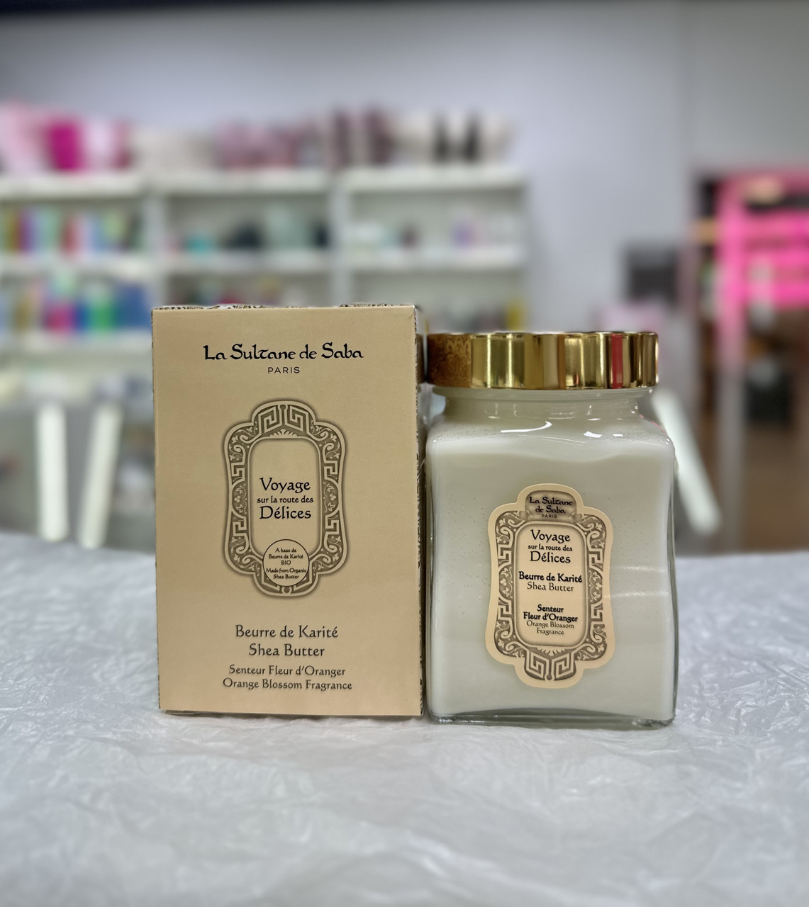 Масло каріте з ароматом апельсинових квітів  La Sultane De Saba Beurre De Karite Shea Butter Fleur D'oranger 300мл