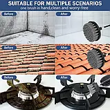 🖤Набір щіток на дриль/шуруповерт для миття та прибирання 9 шт. з ганчіркою і подовжувачем DS-04 Сірий, фото 3