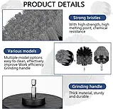 🖤Набір щіток на дриль/шуруповерт для миття та прибирання 9 шт. з ганчіркою і подовжувачем DS-04 Сірий, фото 6