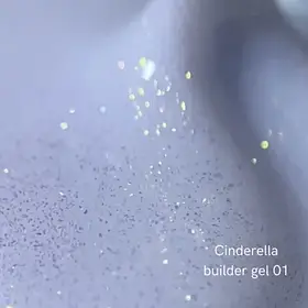 Моделюючий гель для нігтів з перлинним переливом Nailsoftheday Cinderella builder gel 01 молочний, 15 мл