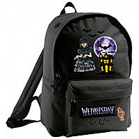 Рюкзак. Портфель в школу. Рюкзак з принтом Венздей. Wednesday