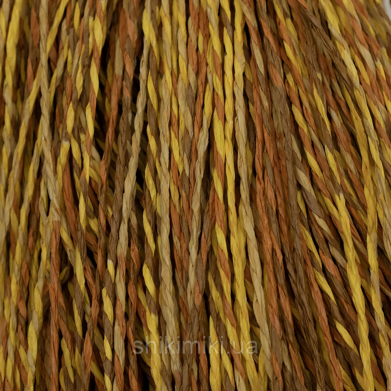 Пряжа Raffia кручена меланжева "Куркума", фото 1