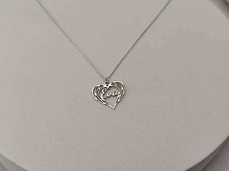 Срібне кольє з ім'ям Eva, фото 1