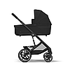 Коляска прогулянкова Cybex Balios S Lux BLK Moon Black (з бампером) Чорна, фото 7