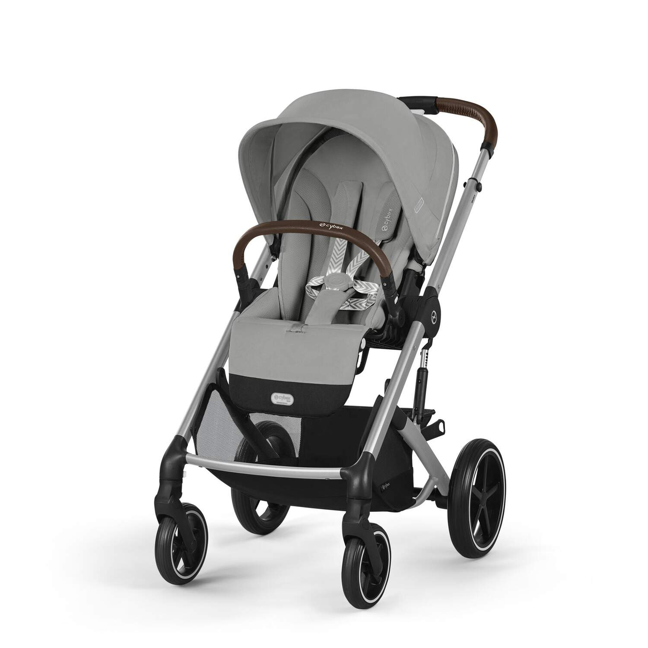 Коляска прогулянкова Cybex Balios S Lux SLV Stone Grey (з бампером) Сіра
