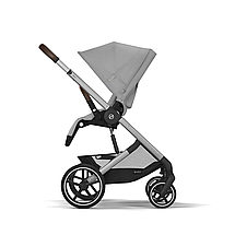 Коляска прогулянкова Cybex Balios S Lux SLV Stone Grey (з бампером) Сіра, фото 3