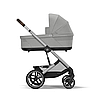 Коляска прогулянкова Cybex Balios S Lux SLV Stone Grey (з бампером) Сіра, фото 8