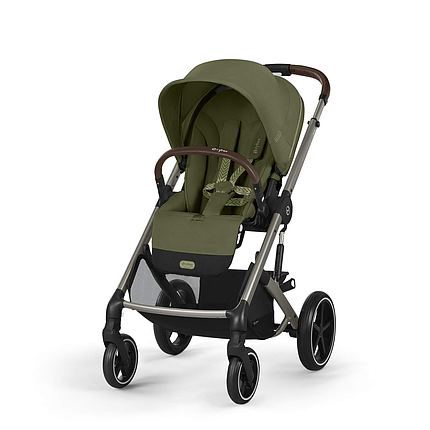 Коляска прогулянкова Cybex Balios S Lux TPE Moss Green (з бампером) Зелена, фото 1