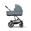 Коляска прогулянкова Cybex Balios S Lux TPE Stormy Blue (з бампером) Блакитна, фото 7