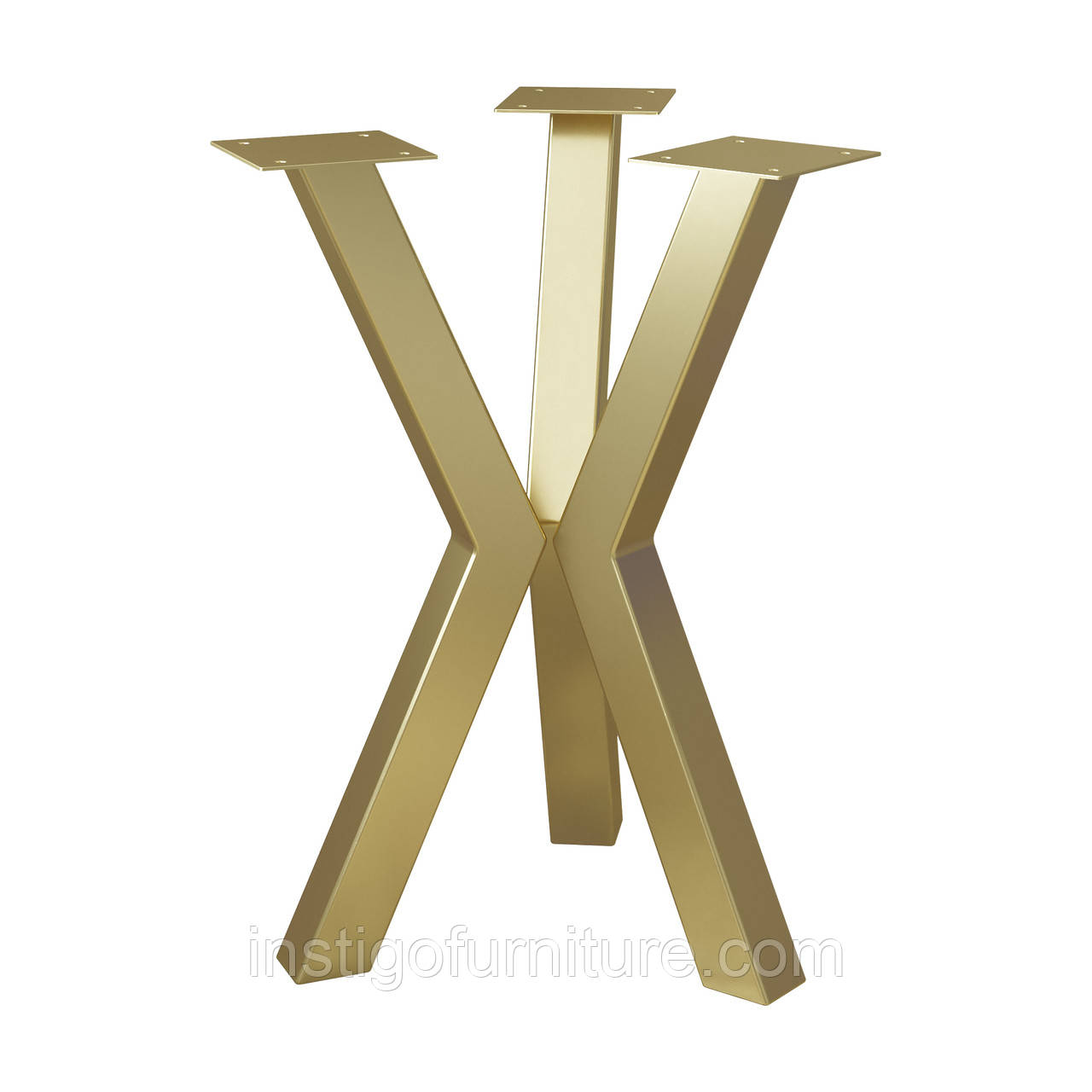 Комплект ніжок для журнального столу з металу 450 мм 3 шт Scandi Золото, фото 1