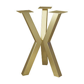 Комплект ніжок для журнального столу з металу 450 мм 3 шт Scandi Золото