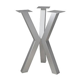 Комплект ніжок для журнального столу з металу 450 мм 3 шт Scandi Сатин