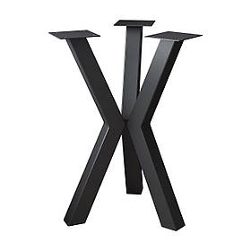 Комплект ніжок для журнального столу з металу 450 мм 3 шт Scandi Чорний