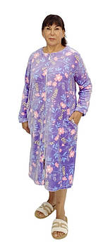 Жіночий махровий халат на блискавці