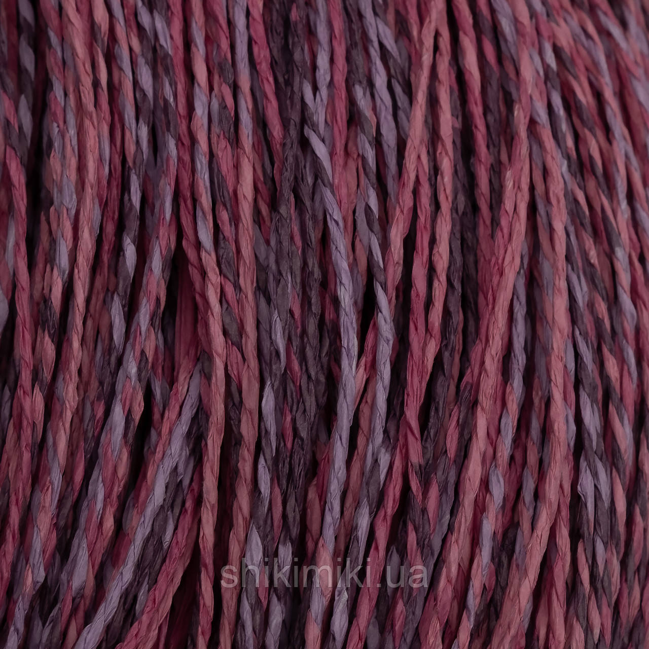 Пряжа Raffia кручена меланжева "Малина", фото 1