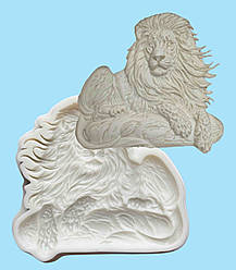 Силіконовий Молд для шоколаду, мастики та ін  "ЛЕВ лежить (передня частина)"