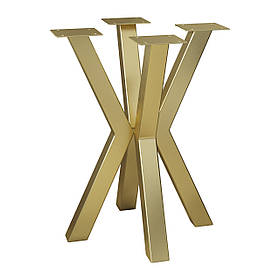 Комплект ніжок для журнального столу з металу 450 мм 4 шт Scandi Золото