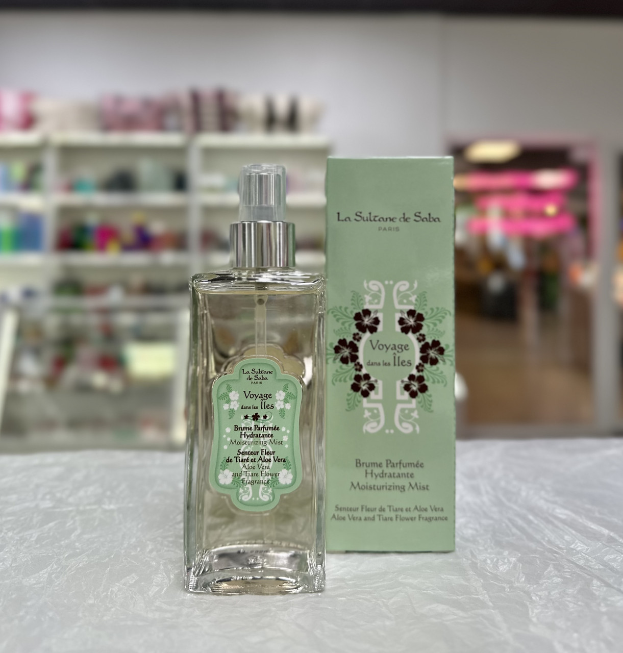 Парфумований спрей для тіла La Sultane de Saba Voyage Iles Moisturizing Mist Aloe Vera and Tiare Flower 200мл