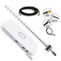 Комплект 4G модем WiFi Huawei E5573 + 4G антена 21 дБ + кабель 10м