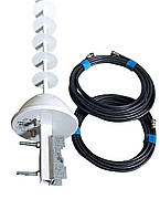 Антена-гармата Стріла-5 MIMO 2х20dBi Rnet з кабелем RG58 2x10 метрів (50 Ом) та 4 F-роз'єми