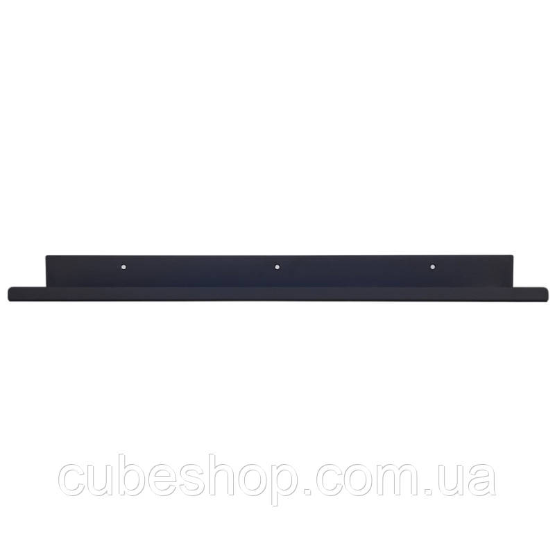 Металева настінна полиця Glozis Urban Black 60 (чорна)