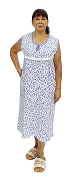 Бавовняна нічна сорочка без рукава