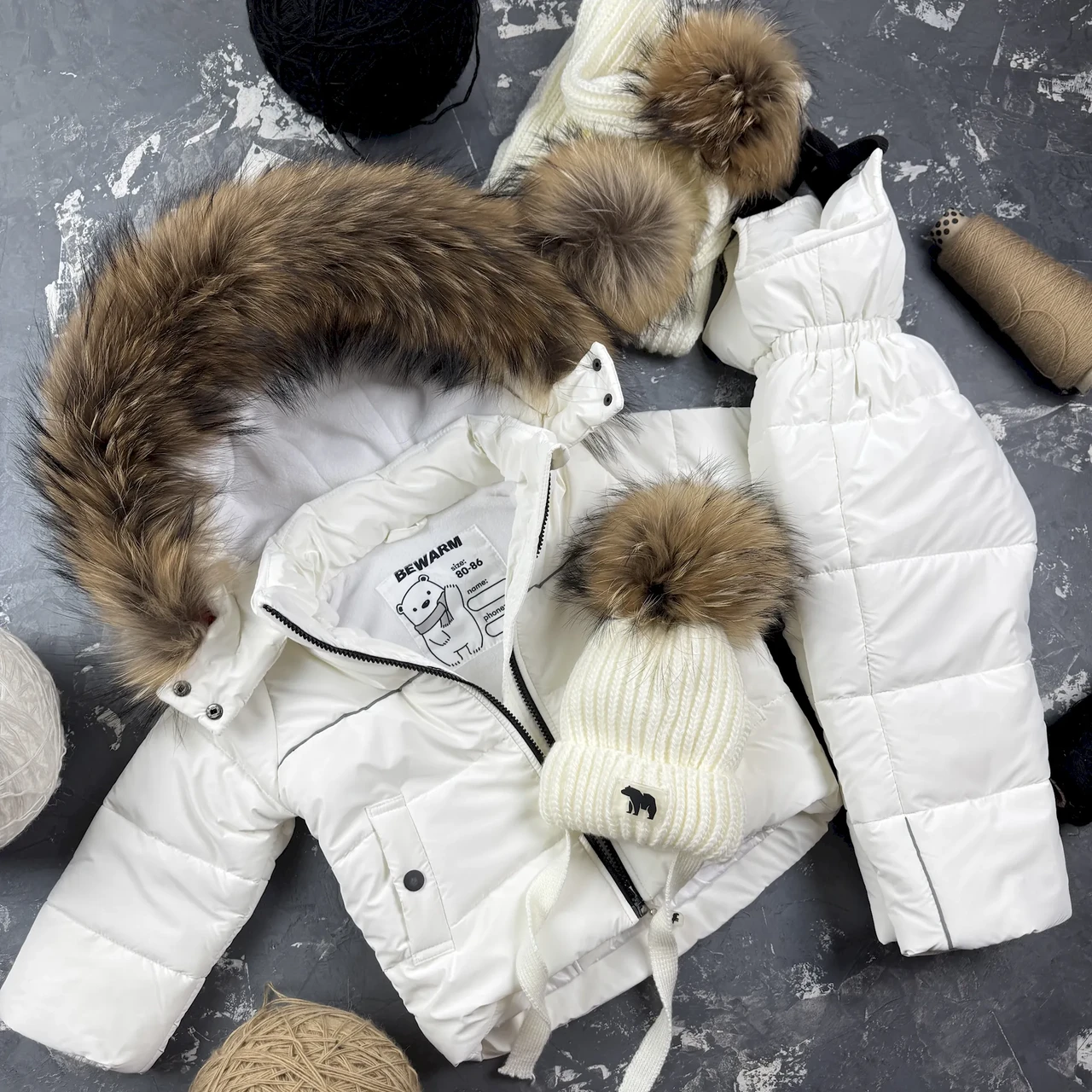 Комбінезон зимовий дитячий роздільний BEWARM Umka White Velvet