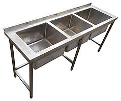 Ванна мийна виробнича ( 3 секц. 1800*600*850мм), Арт.65279