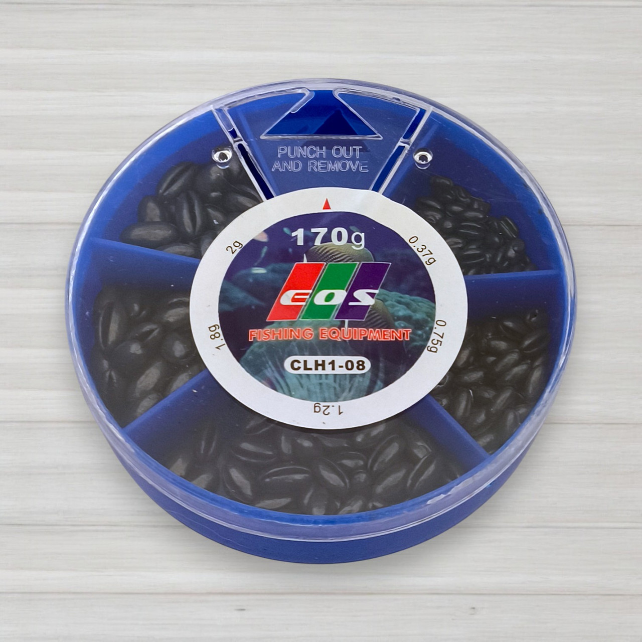 Набір грузил EOS CLH1-08 оливка, 170г, 5 розмірів, фото 1