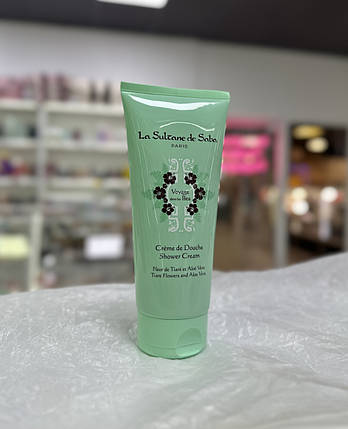 Гель для душу тіаре та алое вера La Sultan De Saba Shower Cream Tiare Flowers and Aloe Vera 200мл, фото 2