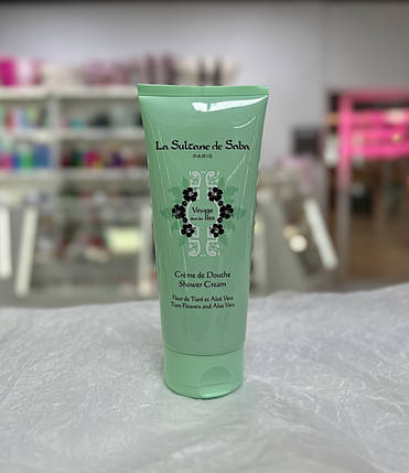 Гель для душу тіаре та алое вера La Sultan De Saba Shower Cream Tiare Flowers and Aloe Vera 200мл, фото 1