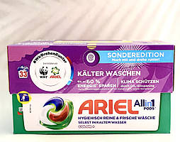 Капсули для прання кольорових речей Ariel Color+ all in 1 pods 4в1 4-х компонентні 33 штуки