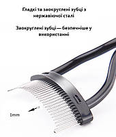 Професійна щіточка для розчісування вій. Двостороння щіточка гребінець і спіральний браш, фото 6