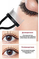 Професійна щіточка для розчісування вій. Двостороння щіточка гребінець і спіральний браш, фото 9