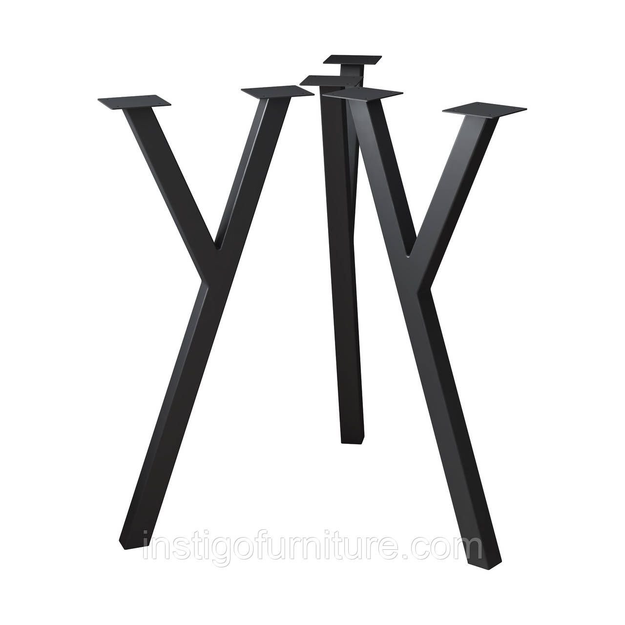 Комплект ніжок для столу з металу 730 мм 3 шт Loft Чорний, фото 1