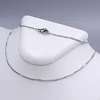 Цепочка из нержавеющей медицинской стали, 50 см * 2 мм, покрытие родий